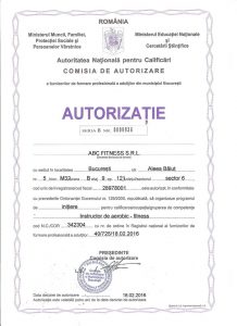 autorizatie curs instructor aerobic-fitness
