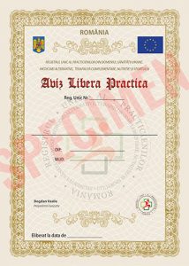 aviz libera practica